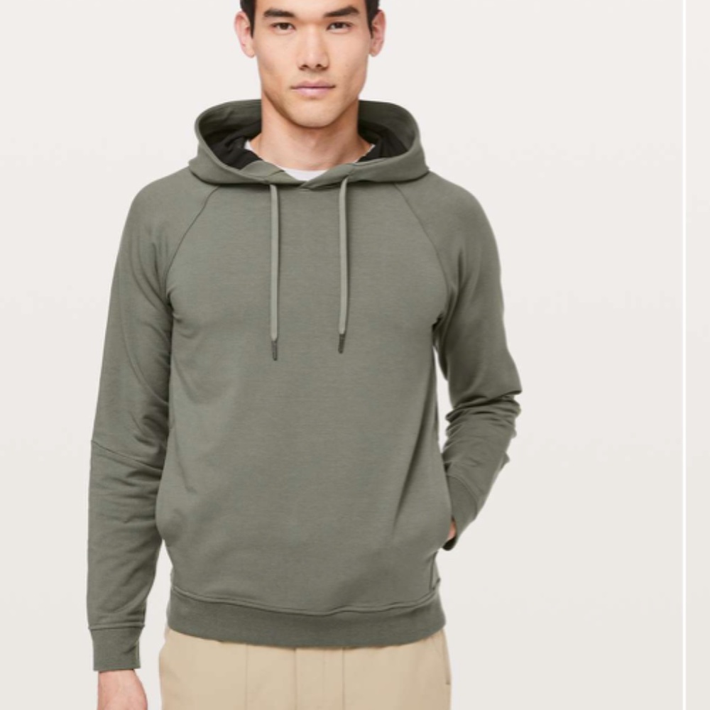Mens Lululemon City Sweat Pullover Hoodie Grey Sage Size M